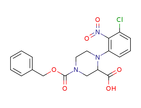 4-Carbobenzoxy-1-(3-Chloro-2-Nitrophenyl)Piperazine-2-Carboxylic Acid