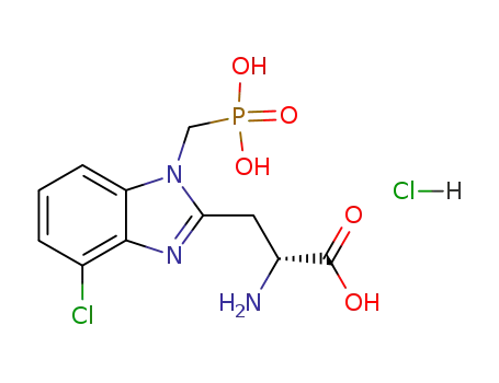 [R(-)]-2-amino-3-(4-chloro-1-phosphonomethyl-1H-benzoimidazol-2-yl)-propionic acid hydrochloride