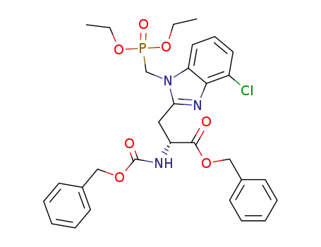 [R(-)]-2-(benzyloxycarbonylamino)-3-[1-(4-chloro-1-diethoxy-phosphorylmethyl)-1H-benzoimidazol-2-yl]-propionic acid benzyl ester