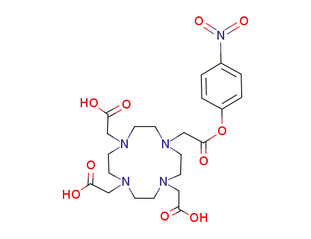 Molecular Structure of 474424-15-2 (1,4,7,10-Tetraazacyclododecane-1,4,7,10-tetraacetic acid, Mono(4-nitrophenyl) ester)