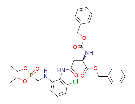 [R(-)]-2-benzyloxycarbonylamino-N-{2-chloro-6-[(diethoxy-phosphorylmethyl)-amino]-phenyl}-succinamic acid benzyl ester