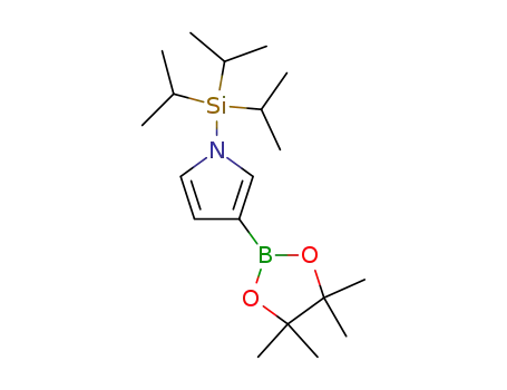 Molecular Structure of 365564-11-0 (3-(4,4,5,5-tetramethyl-1,3,2-dioxaborolan-2-yl)-1-(triisopropylsilyl)-1H-pyrrole)