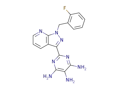 2-(1-(2-fluorobenzyl)-1H-pyrazolo[3,4-b]pyridin-3-yl)pyrimidine-4,5,6- triamine
