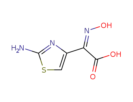 Molecular Structure of 66338-96-3 (2-(2-Aminothiazole-4-yl)-2-hydroxyiminoacetic acid)