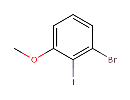 Molecular Structure of 450412-22-3 (1-Bromo-2-iodo-3-methoxybenzene)