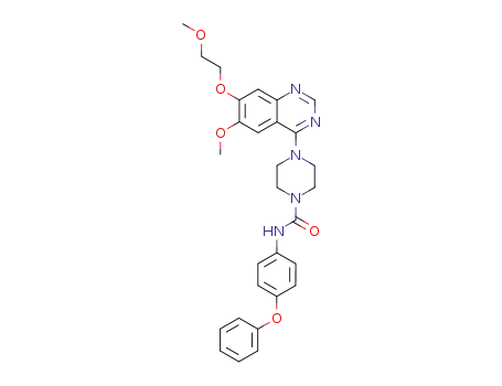 {4-[6-methoxy-7-(2-methoxyethoxy)quinazolin-4-yl]piperazinyl}-N-(4-phenoxyphenyl)carboxamide