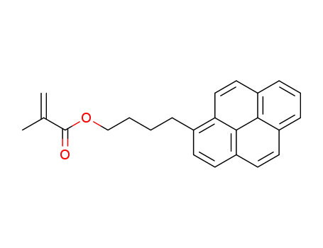 Molecular Structure of 71254-27-8 (2-Propenoic acid, 2-methyl-, 4-(1-pyrenyl)butyl ester)