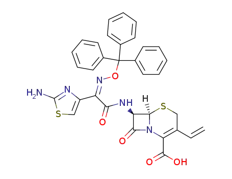 7β-[(Z)-2-(2-amino-4-thiazolyl)-2-(trityloxyamino)acetamido]-3-vinylcephem-4-carboxylic acid