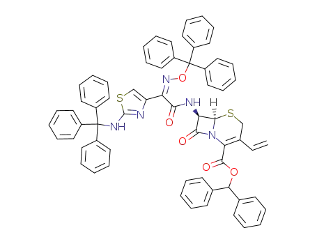 diphenylmethyl 7β-[2-(2-tritylaminothiazol-4-yl)-(Z)-2-tritylhydroxyimino]-3-vinyl-3-cephem-4-carboxylate