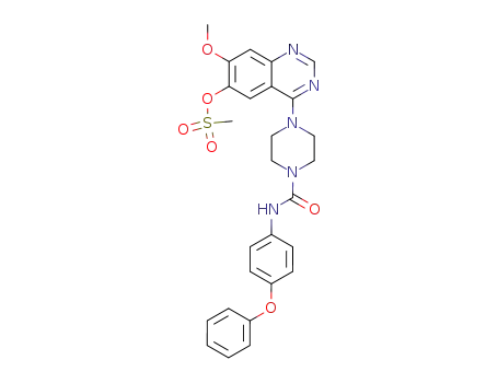 4-(6-Mesyloxy-7-methoxy-4-quinazolinyl)-N-(4-phenoxyphenyl)-1-piperazinecarboxamide