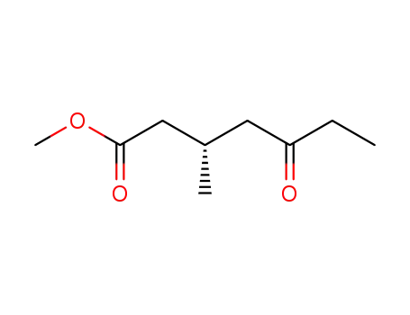 Molecular Structure of 109622-00-6 (Heptanoic acid, 3-methyl-5-oxo-, methyl ester, (3S)-)
