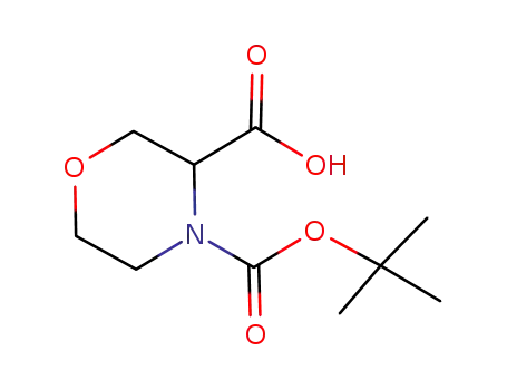 Molecular Structure of 212650-43-6 (MORPHOLINE-3,4-DICARBOXYLIC ACID 4-TERT-BUTYL ESTER)