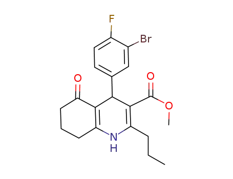 4-(3-bromo-4-fluoro-phenyl)-5-oxo-2-propyl-1,4,5,6,7,8-hexahydro-quinoline-3-carboxylic acid methyl ester