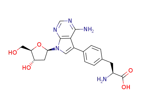 (S)-2-amino-3-{4-[6-amino-9-(2-deoxy-β-D-erythro-pentofuranosyl)-7-deazapurin-7-yl]phenyl}propanoic acid