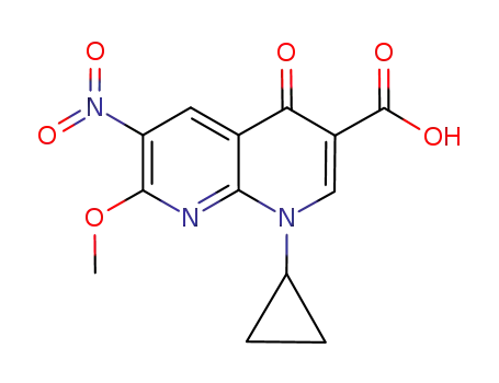 1-cyclopropyl-1,4-dihydro-7-methoxy-6-nitro-4-oxo-1,8-naphthyridine-3-carboxylic acid