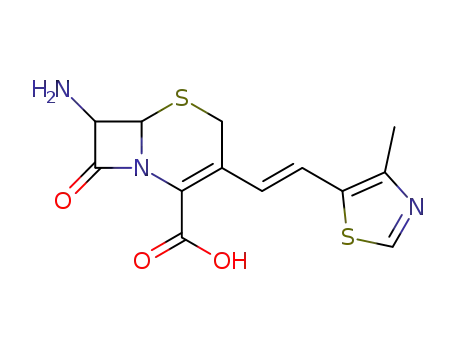 7-amino-3-[(E)-2-(4-methyl-5-thiazolyl)vinyl]-3-cephem-4-carboxylic acid