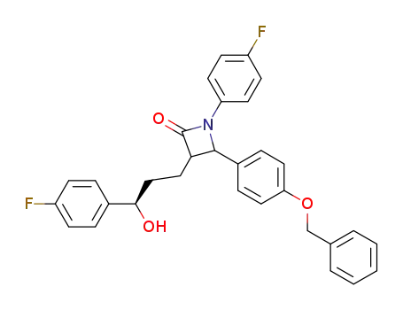 trans-1-(4-fluorophenyl)-3-[3(S)-(4-fluorophenyl)-3-hydroxypropyl]-4-(4-benzyloxyphenyl)-2-azetidinone