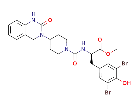 (R)-N-(1-oxo-(3,4-dihydroquinazolin-2(1H)-yl)piperidinyl)-3,5-dibromotyrosine methylester