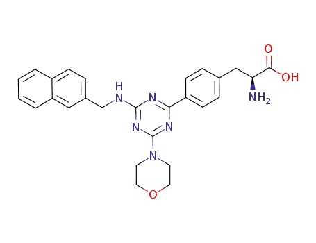 (S)-2-amino-3-(4-(4-morpholino-6-(naphthalen-2-ylmethylamino)-1,3,5-triazin-2-yl)phenyl)propanoic acid