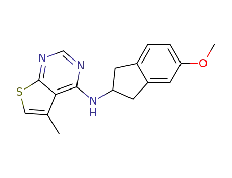 4-(5-methoxyindan-2-yl)amino-5-methylthieno[2,3-d]pyrimidine