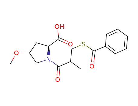 (cis)-4-methoxy-1-[3-(benzoylthio)-2-methyl-1-oxopropyl]-L-proline