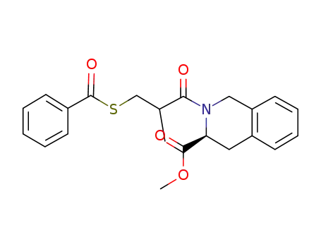 methyl (3S)-2-(3-benzoylthio-2-methylpropionyl)-1,2,3,4-tetrahydroisoquinoline-3-carboxylate