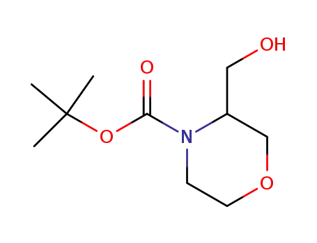 Molecular Structure of 473923-56-7 (3-HYDROXYMETHYL-MORPHOLINE-4-CARBOXYLIC ACID TERT-BUTYL ESTER)