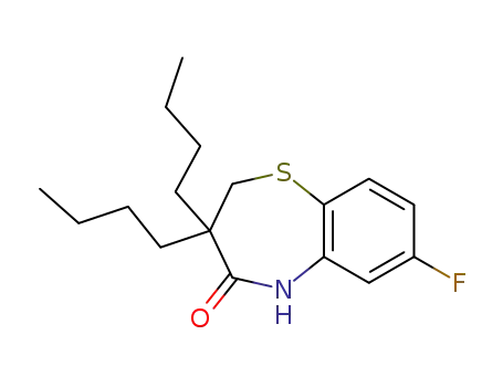 3,3-Dibutyl-2,3-dihydro-5H-7-fluoro-1,5-benzothiazepine-4-one