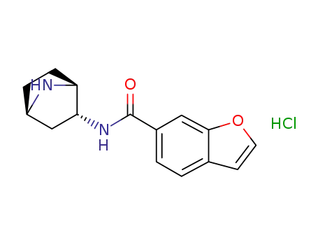 Molecular Structure of 501892-53-1 (6-Benzofurancarboxamide,
N-(1S,2R,4R)-7-azabicyclo[2.2.1]hept-2-yl-, monohydrochloride)
