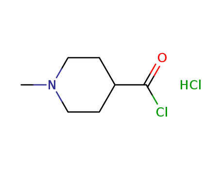 7462-84-2,1-methylpiperidine-4-carbonyl chloride hydrochloride,1-Methylpiperid-4-ylcarbonyl chloride hydrochloride;1-methyl-piperidine-4-carbonyl chloride.HCl;chloride of 1-methylpiperidine-4-carboxylic acid hydrochloride;N-methylisonipecotyl chloride hydrochloride;1-Methyl4-piperidinecarbonyl chloride hydrochloride;1-methyl-piperidine-4-carbonyl chloride hydrochloride;