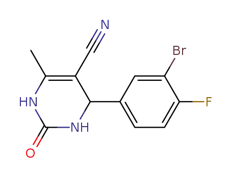 6-(3-bromo-4-fluorophenyl)-5-cyano-3,6-dihydro-4-methyl-2-oxo-(2H)-pyrimidine