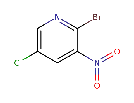 Molecular Structure of 75806-86-9 (2-BROMO-5-CHLORO-3-NITROPYRIDINE)
