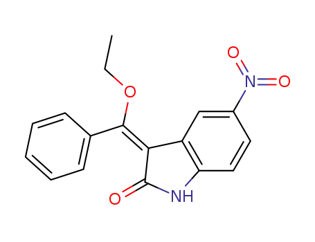 3-{1-ethoxy-1-phenylmethylidene}-5-nitro-2-indolinone