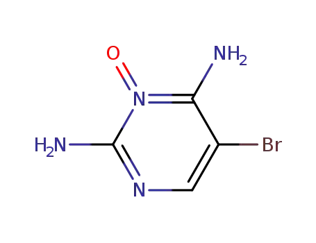 Molecular Structure of 141074-55-7 (2,4-Pyrimidinediamine, 5-bromo-, 3-oxide)