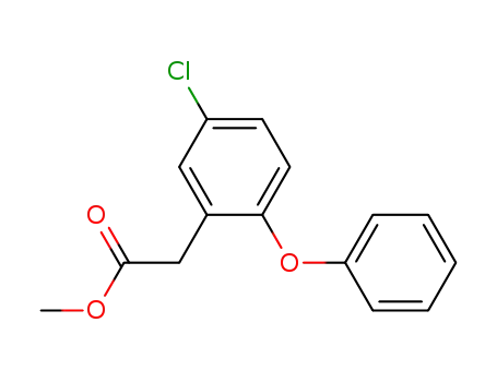 Molecular Structure of 1141493-78-8 (Benzeneacetic acid, 5-chloro-2-phenoxy-, methyl ester)