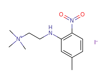Molecular Structure of 144674-99-7 (Ethanaminium, N,N,N-trimethyl-2-[(5-methyl-2-nitrophenyl)amino]-,
iodide)