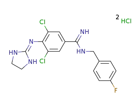 2-[4-(4-Fluorobenzylamidino)-2,6-dichlorophenylimino]imidazolidine dihydrochloride