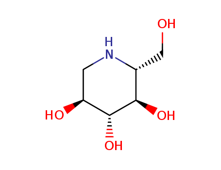 19130-96-2,1-Deoxynojirimycin,UNII-FZ56898FLE;1,5-Deoxy-1,5-imino-D-mannitol;