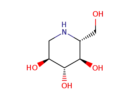 Molecular Structure of 19130-96-2 (1-Deoxynojirimycin)