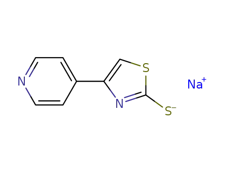 Molecular Structure of 161692-29-1 (2(3H)-Thiazolethione, 4-(4-pyridinyl)-, sodium salt)