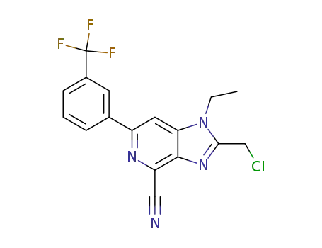 2-chloromethyl-1-ethyl-6-(3-trifluoromethyl-phenyl)-1H-imidazo[4,5-c]pyridine-4-carbonitrile