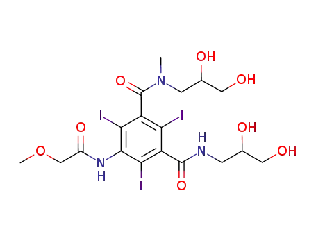5-methoxyacetylamino-2,4,6-triiodo-isophthalic acid [(2,3-dihydroxy-N-methyl-propyl)-(2,3-dihydroxypropyl)]-diamide