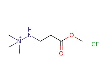 Molecular Structure of 76144-82-6 (Hydrazinium,2-(3-methoxy-3-oxopropyl)-1,1,1-trimethyl-, chloride (1:1))