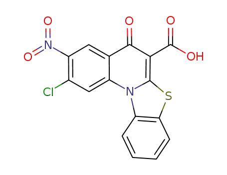 2-chloro-3-nitro-5,12-dihydro-5-oxobenzothiazolo[3,2-a]quinoline-6-carboxylic acid