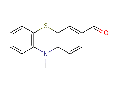 Molecular Structure of 4997-36-8 (10-METHYL-10H-PHENOTHIAZINE-3-CARBALDEHYDE)