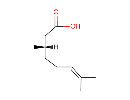 Molecular Structure of 2111-53-7 ((S)-(-)-3,7-DIMETHYL-6-OCTENOIC ACID)