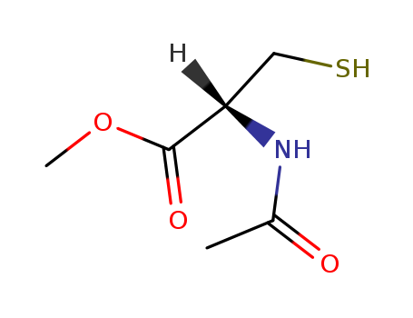 7652-46-2,N-ACETYL-L-CYSTEINE METHYL ESTER,Cysteine,N-acetyl-, methyl ester, L- (6CI,7CI,8CI);N-Acetyl-L-cysteine methyl ester;N-Acetylcysteinemethyl ester;Na-Acetyl-L-cysteine methyl ester;
