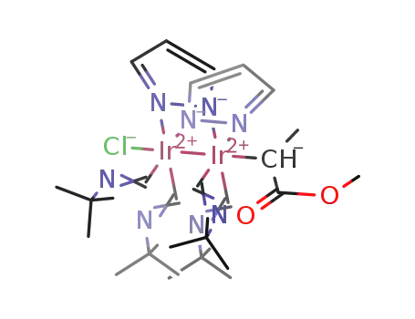 (+/-)-[(CNBu-t)2(Cl)Ir(μ-pyrazolato)2Ir(η1-CH(Me)CO2Me)(CNBu-t)2]