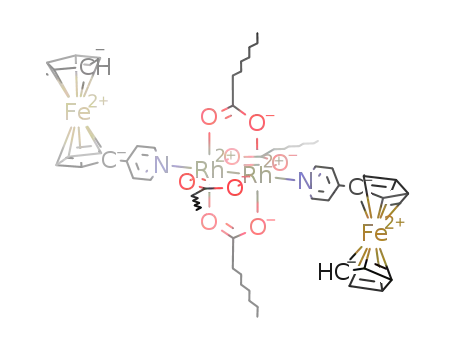 Rh2(OOC-nC7H15)4(ferrocenyl-4-pyridine)2