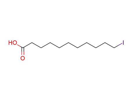Molecular Structure of 63632-65-5 (11-iodoundecanoic acid)